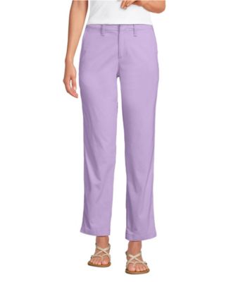Women's Mid Rise Classic Straight Leg Chino Ankle Pants