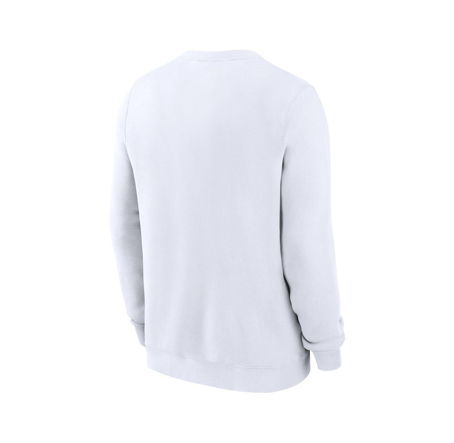 Men's White Duke Blue Devils Old English Pullover Sweatshirt