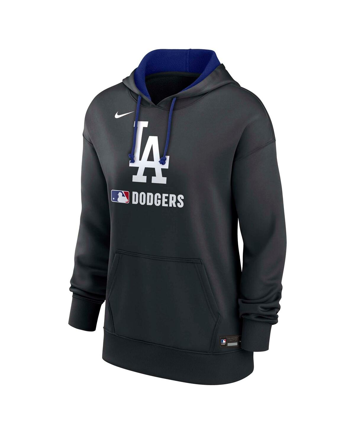 Nike Women's Black Los Angeles Dodgers Authentic Collection Performance Pullover Hoodie In Black