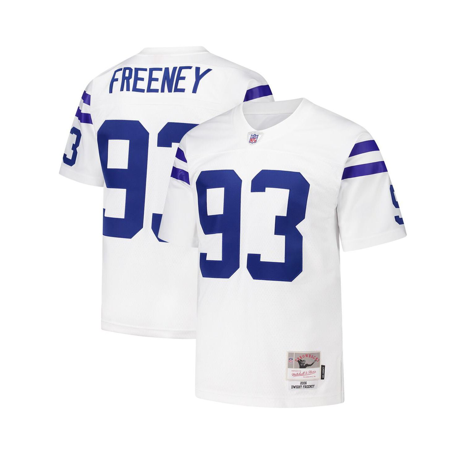 Men's Dwight Freeney White Indianapolis Colts 2006 Legacy Replica Jersey