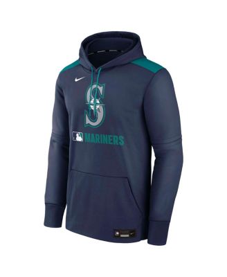 Men's Navy Seattle Mariners Authentic Collection Performance Pullover Hoodie