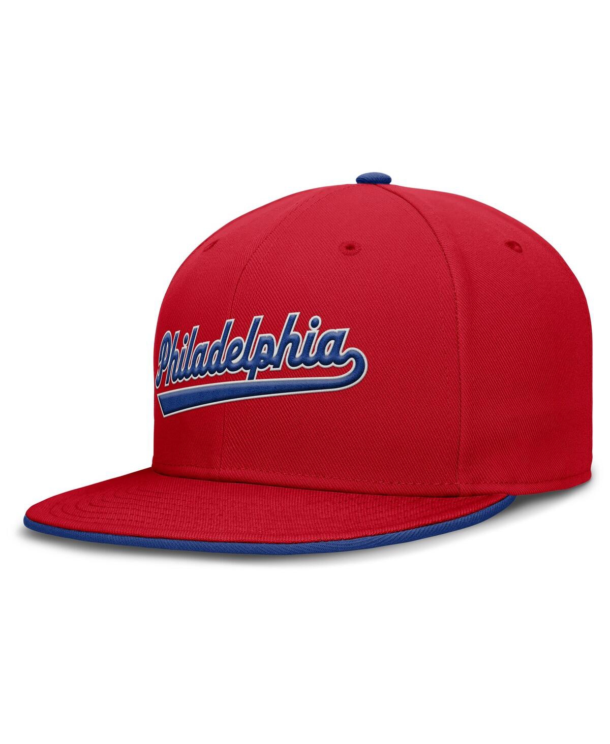 Nike Men's Red Philadelphia Phillies True Performance Fitted Hat In Red
