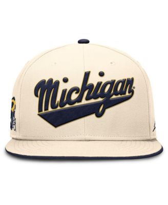 Men's Natural Michigan Wolverines Primetime True Performance Fitted Hat