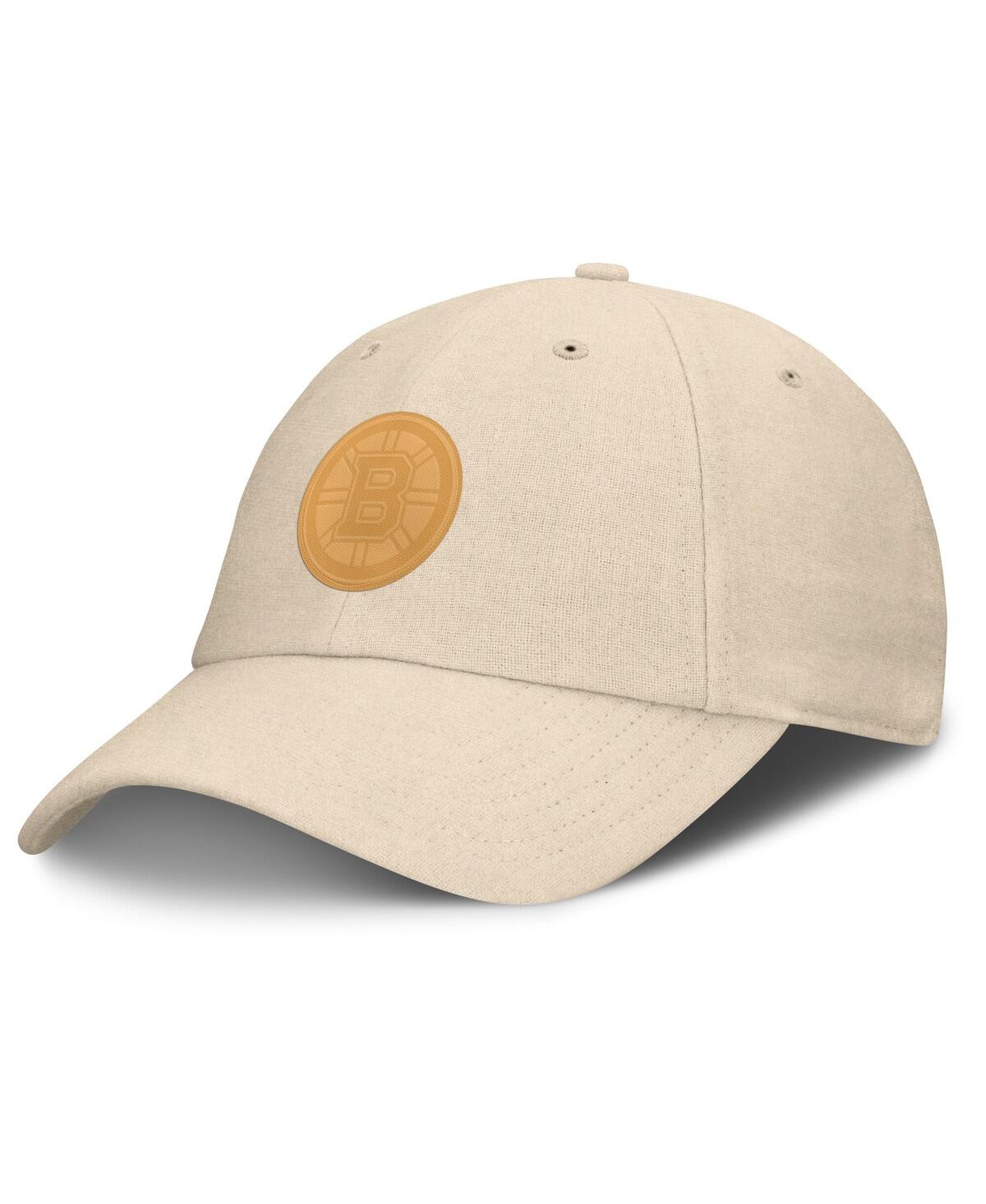 Fanatics Men's Tan Boston Bruins Front Office Canvas Adjustable Hat In Tan