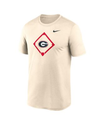 Men's Cream Georgia Bulldogs Legend Baseball Icon Performance T-Shirt