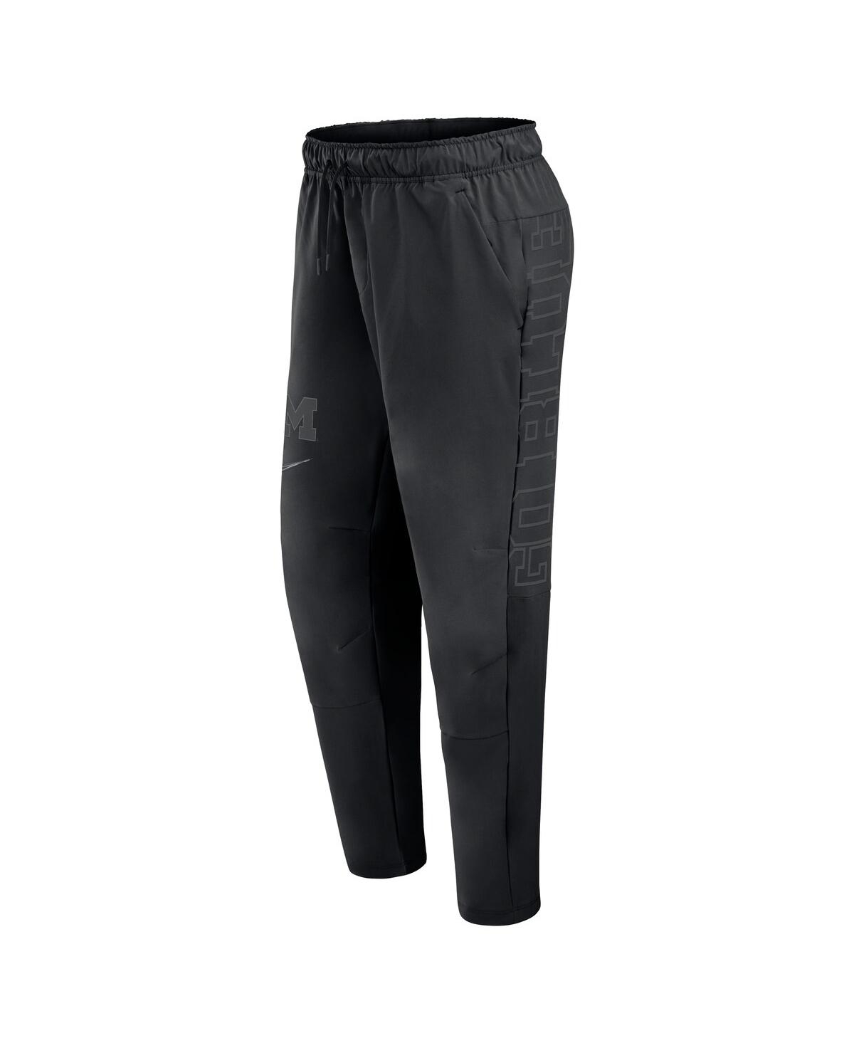 Nike Men's Black Michigan Wolverines Premium Unlimited Woven Performance Pants In Black