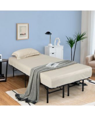 King Size Folding Steel Platform Bed Frame for Kids and Adults-King Size