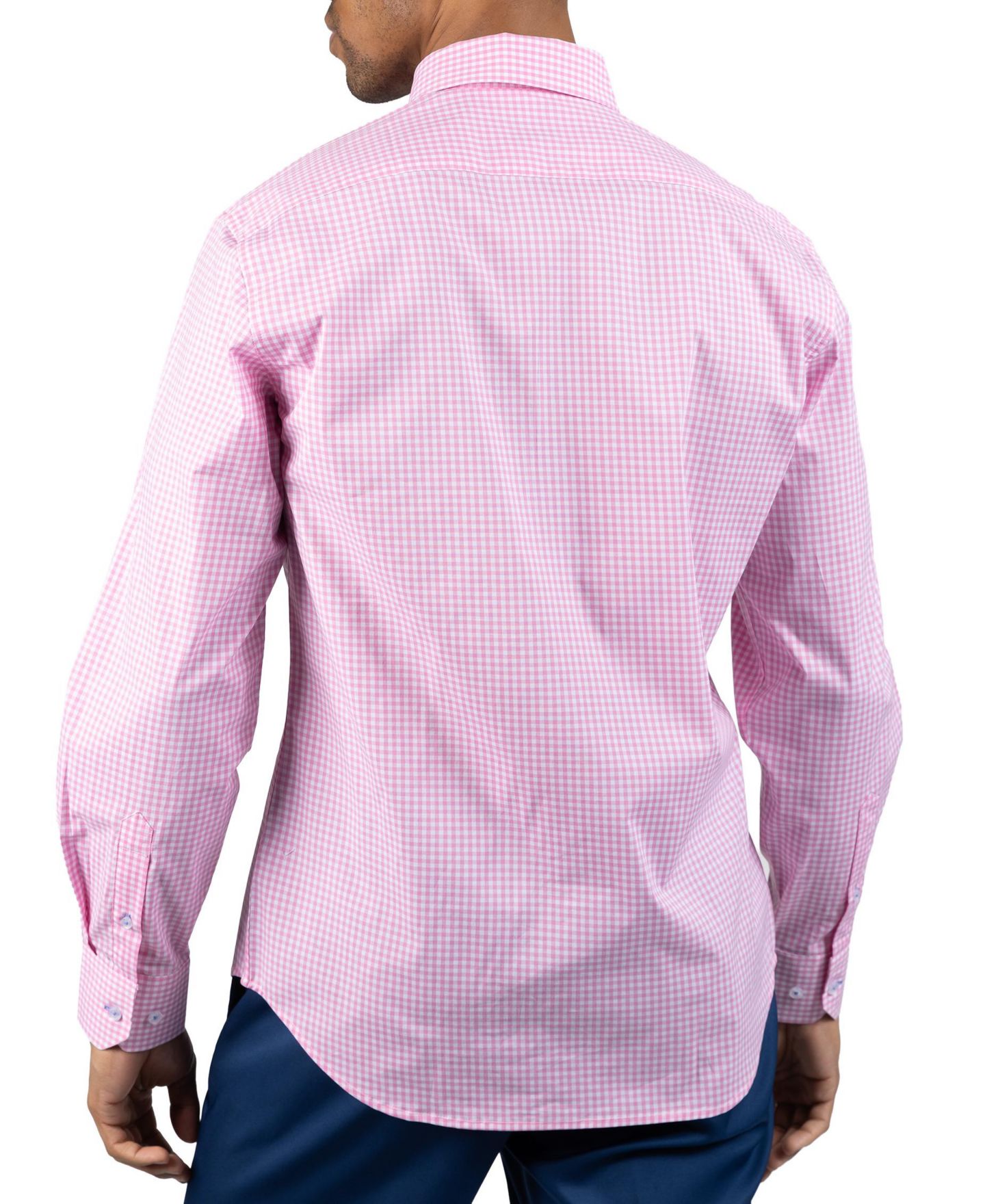 Мужская рубашка Tailorbyrd Signature Gingham Long Sleeve, цвет: Розовый — фото 2