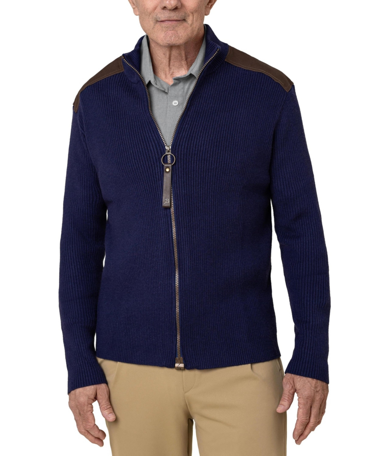 JOE & BELLA MEN'S ADAPTIVE MAGNETIC ZIP-UP SWEATER 