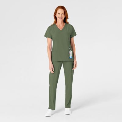 Women's W123 Flat Front Cargo Scrub Pant