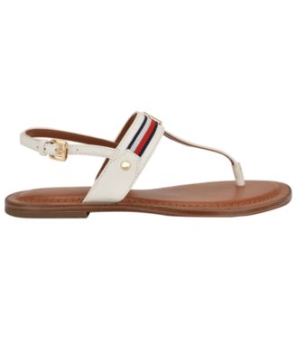 Women's Gabry Signature Stripe T-Strap Flat Sandals