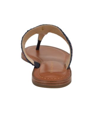 Women's Gojia Braided T-Strap Slip-On Flat Sandals