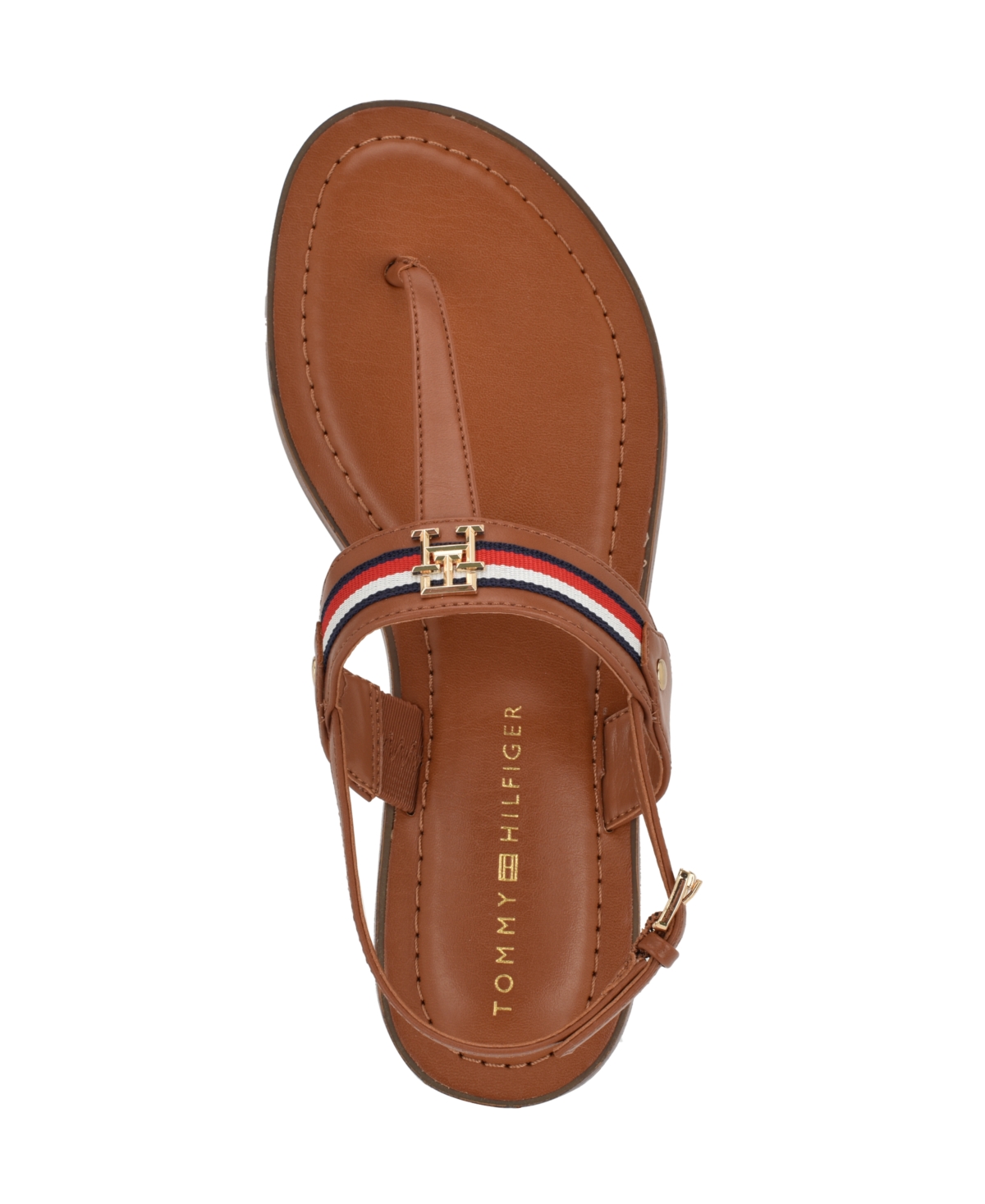 Tommy Hilfiger Gabry T-strap Sandal In Cognac