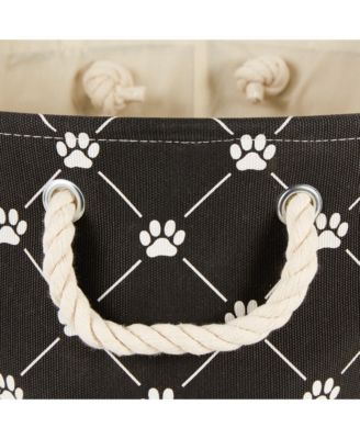 Collapsible Pet Storage Bin Trellis Paw Print
