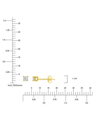 2-Pc. Set Cubic Zirconia Stud & Extra Small Hoop Earrings in 14k Gold-Plated Sterling Silver