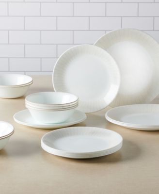 Hushed Lines 12 Pc. Dinnerware Set, Service for 4