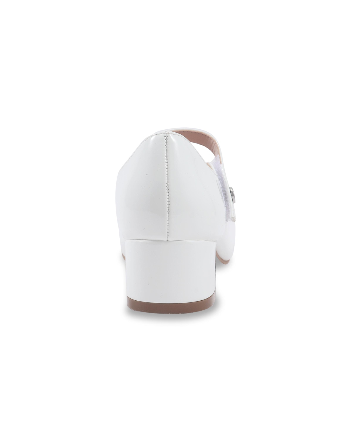 Kenneth Cole Reaction Little And Big Girls Cultivated Pearl Corlis Heel Shoe In White