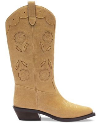 Women's Aria Leather Tall Low-Heel Cowboy Boots