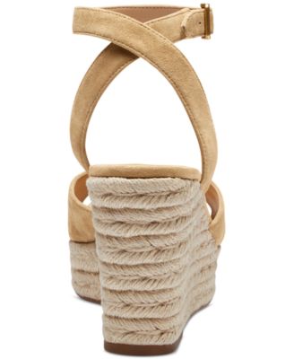 Women's Suede Espadrille Wedge Sandals