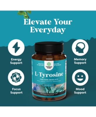 L-Tyrosine Capsule, High Strength L-Tyrosine Supplement for Mental Energy, Mood, Focus, Attention & Cognition, 240ct