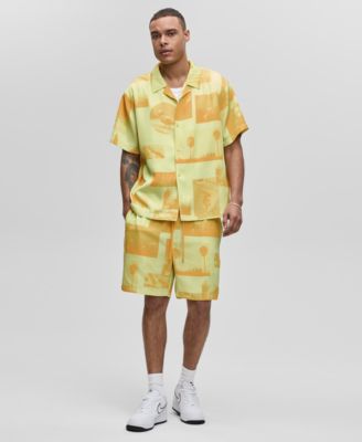 Mens Photoreal Collage Button Up Shirt Shorts Exclusively At Macys