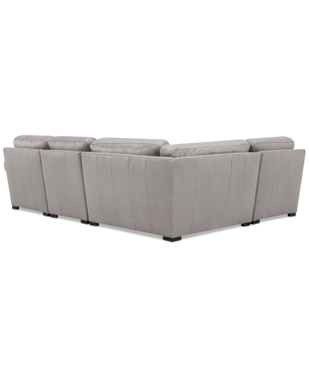 Macy's Radley Roll Arm 117" 4-pc. Leather Wedge Corner L Sectional, Exclusively At