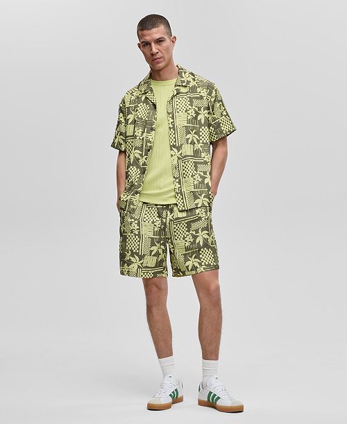 alfani Mode of One Men's Vacation Palm Camp Shirt & Shorts Exclusively at Macy's Men's Fashion & Accessories