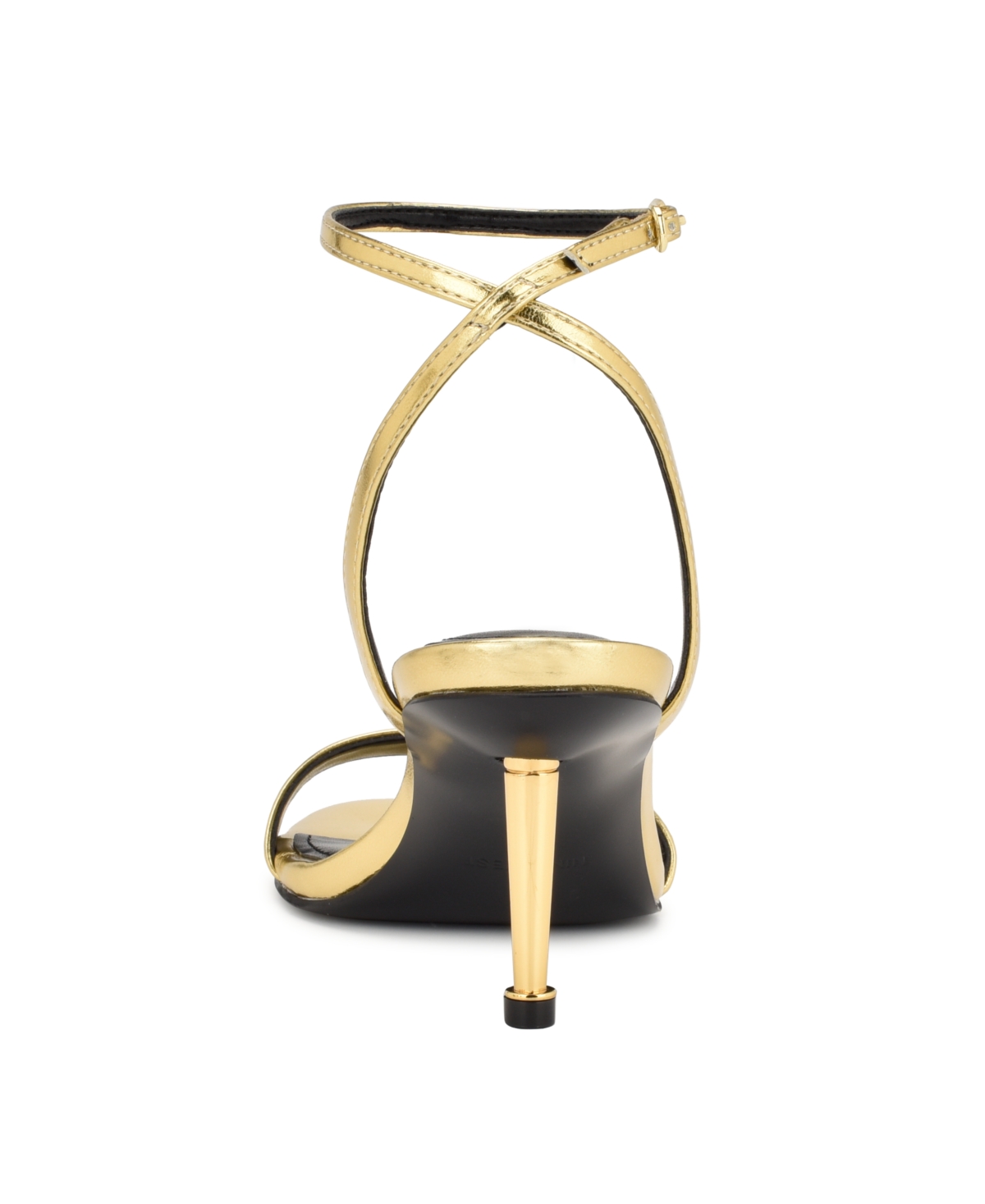 Nine West Women's Reina Almond Toe Stiletto Dress Sandals Women's Shoes In Gold