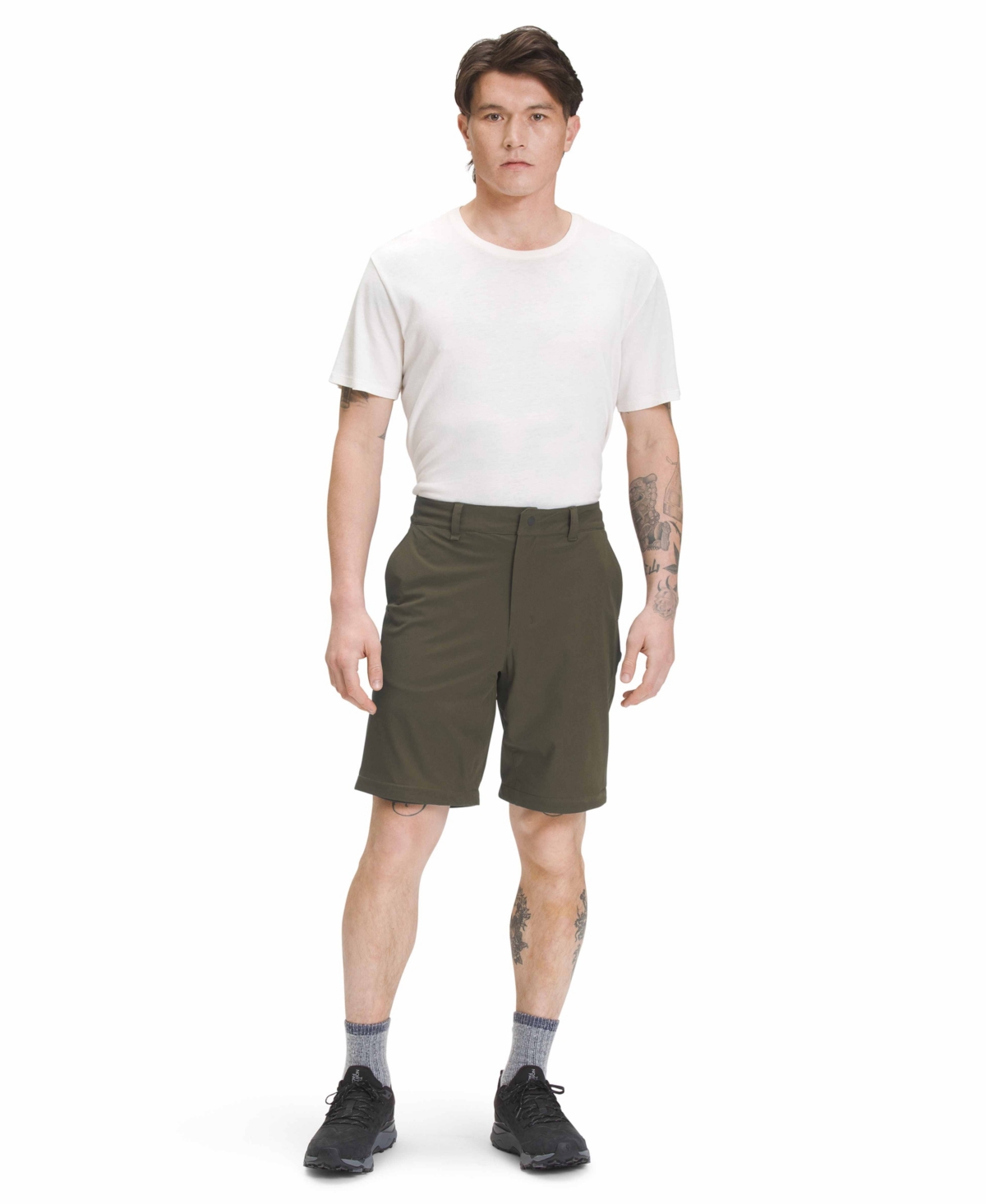 The North Face Khaki Paramount Pro Convertible Trousers In New Taupe Green
