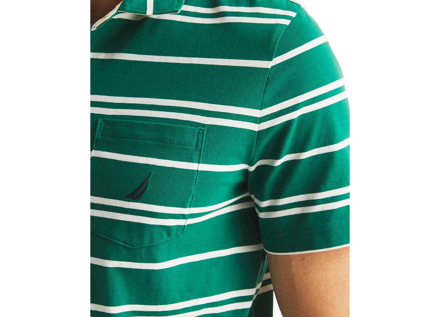 Men's Short Sleeve Striped Polo Shirt