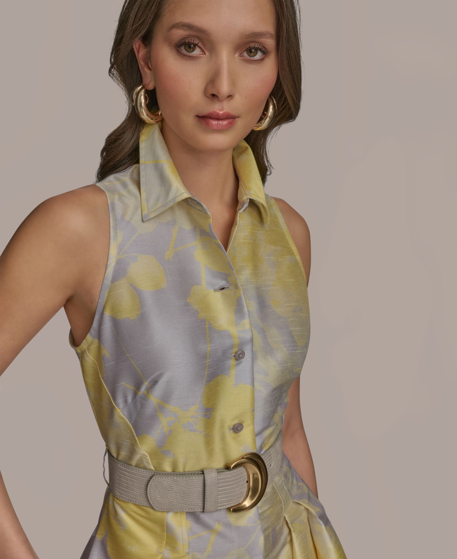 Women's Printed Fit & Flare Shirt Dress