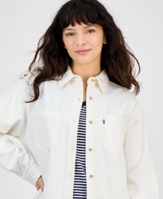 売れ筋商品|||リーバイス カットソー トップス レディース Women's Iris Button-Front Cotton Overshirt Half Way  Levi's Women's Iris Button-Front Cotton Overshirt - Macy's