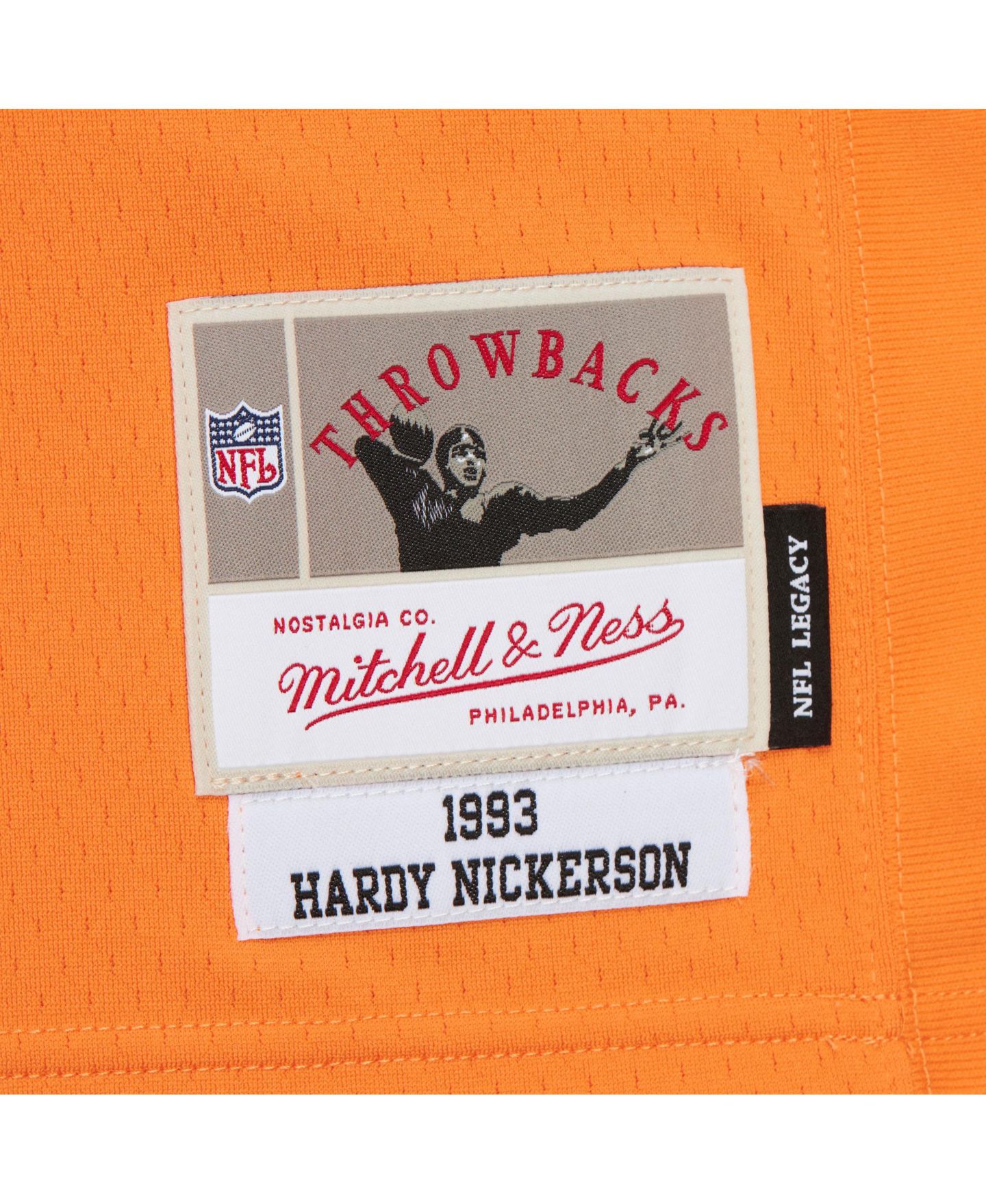 Мужской топ Mitchell & Ness Hardy Nickerson Orange Tampa Bay Buccaneers 1993 Legacy Replica Jersey — фото 2