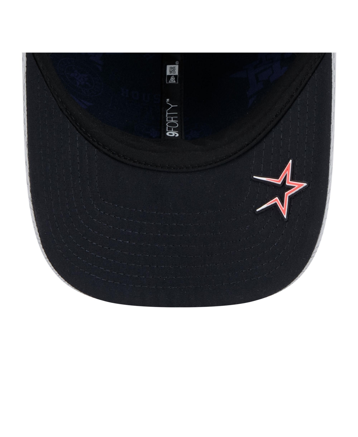 Shop New Era Men's Gray Houston Astros 2025 Mlb Clubhouse 9forty M-crown Adjustable Hat