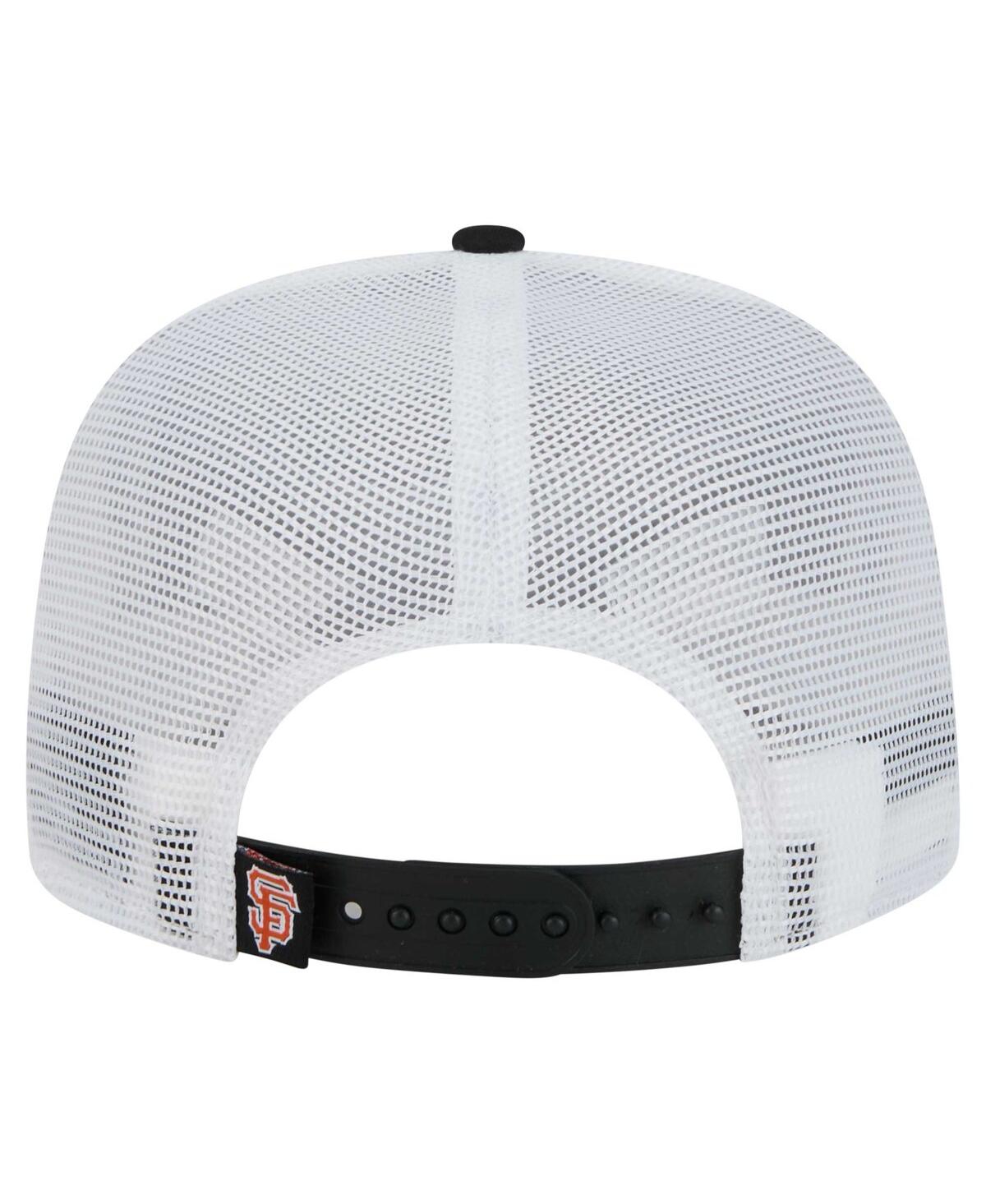 New Era Men's Black San Francisco Giants 9fifty A-frame Trucker Snapback Hat In Black