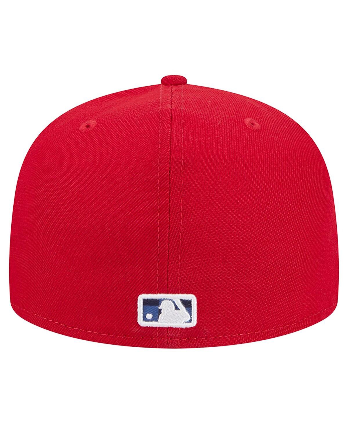New Era Men's Red St. Louis Cardinals Checkered Under Visor 59fifty Fitted Hat In Red