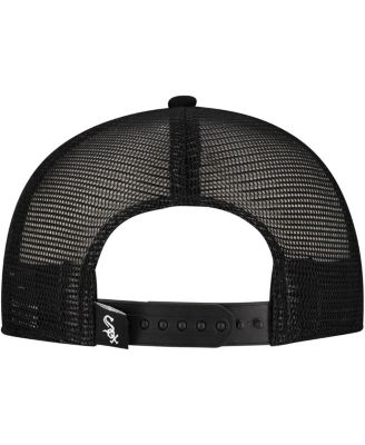 Men's Black Chicago White Sox Retro Bold A-Frame Trucker 9FORTY Adjustable Hat