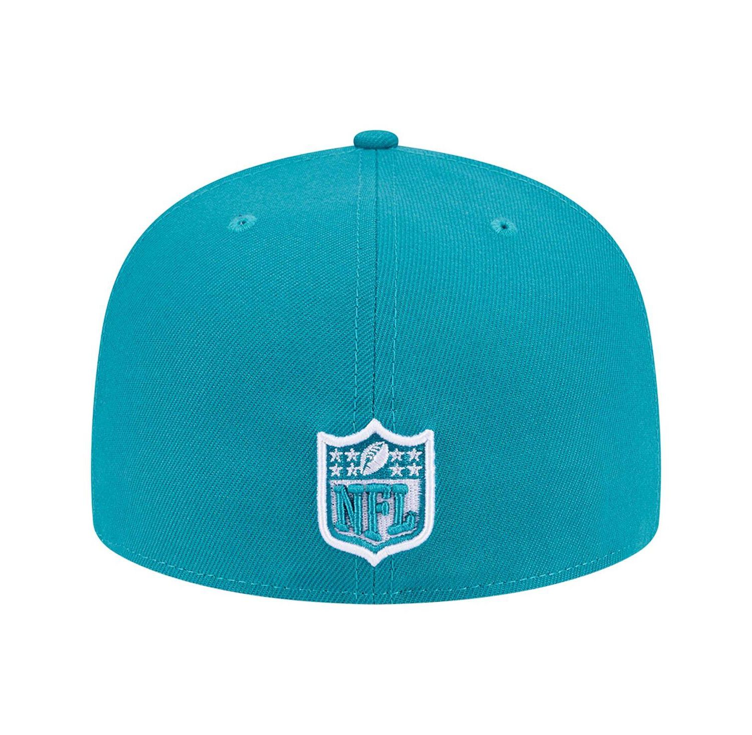 Men's Aqua Miami Dolphins Checkered 59FIFTY Fitted Hat