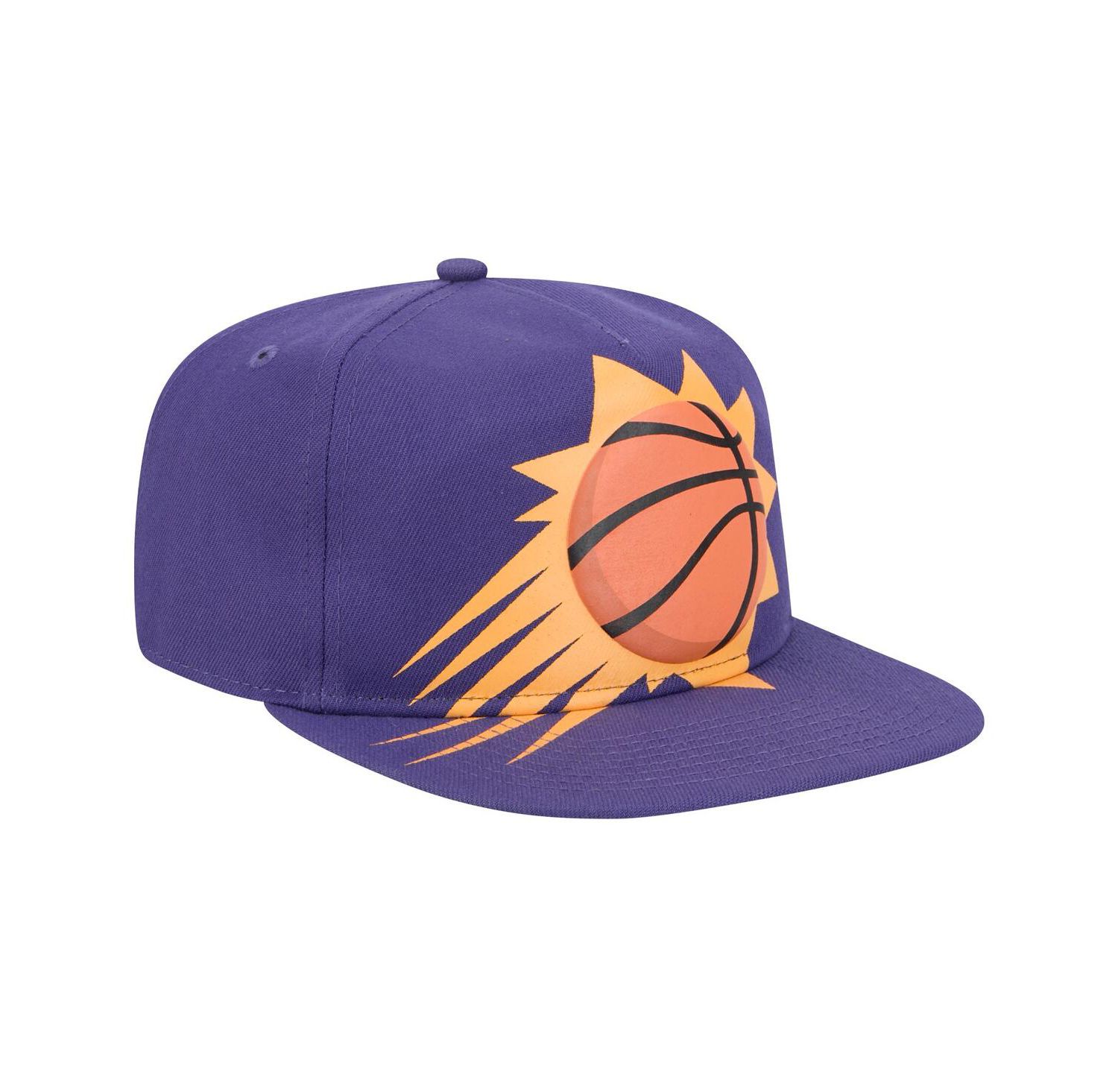 Men's Purple Phoenix Suns Oversized Puff Print Logo Golfer Snapback Hat