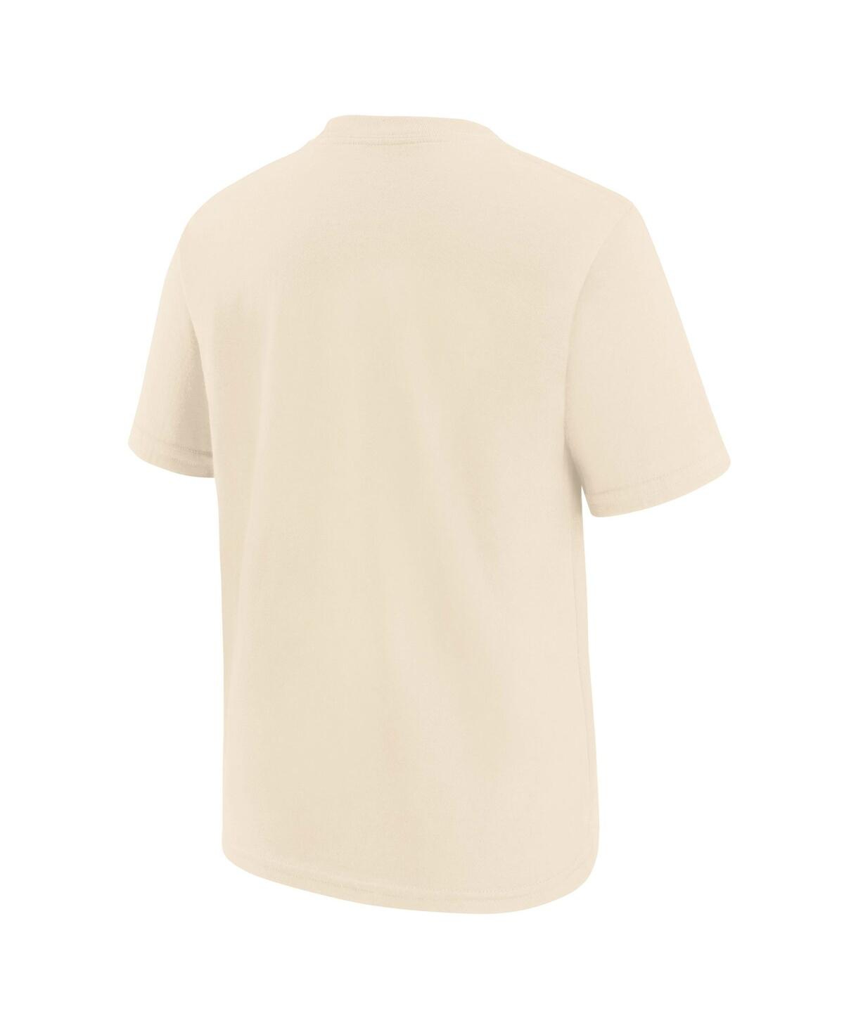 Nike Big Boys And Girls Cream Philadelphia Eagles Super Bowl Lix Champions T-shirt In Cream