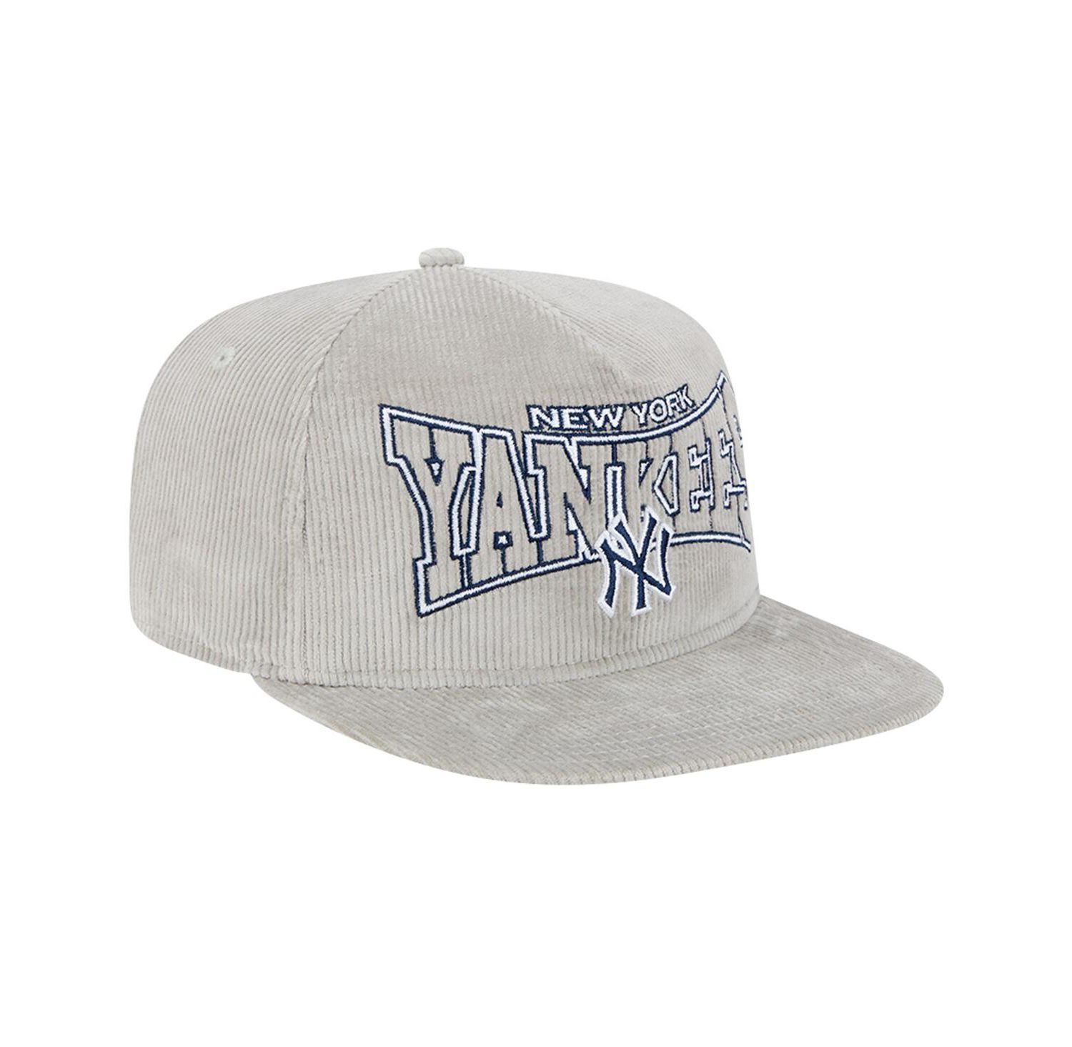 Men's Gray New York Yankees Corduroy Golfer Snapback Hat