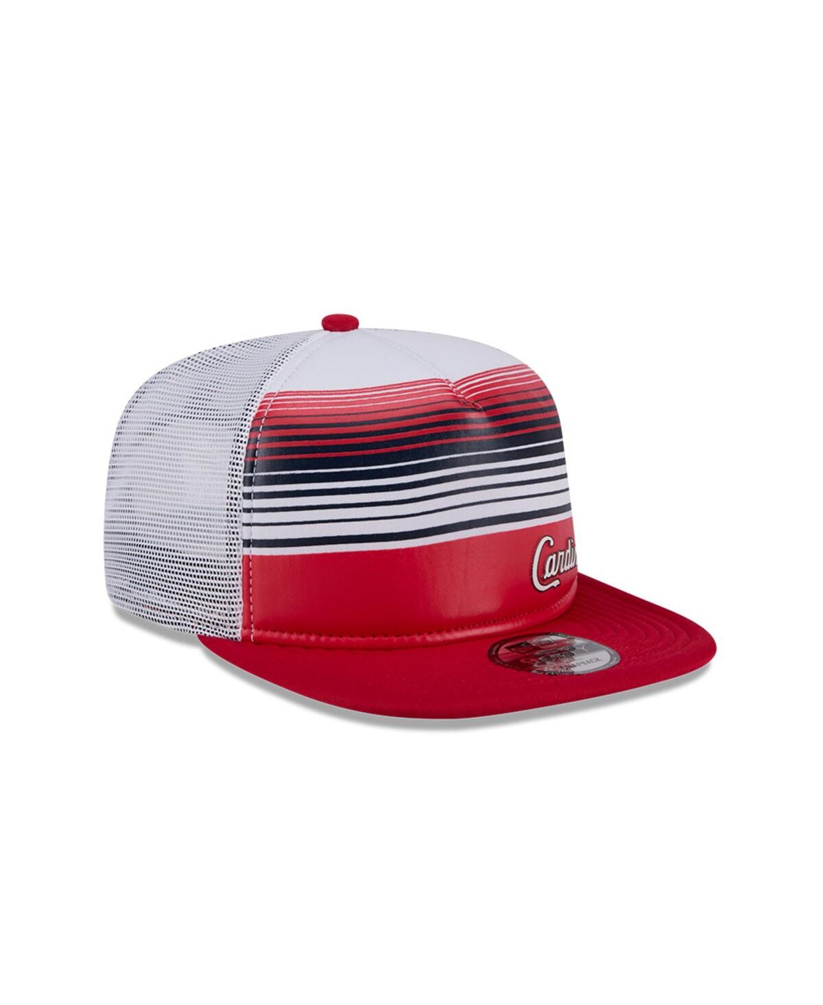 NEW ERA MEN'S RED ST. LOUIS CARDINALS TEAM HORIZON 9FIFTY A-FRAME TRUCKER SNAPBACK HAT 
