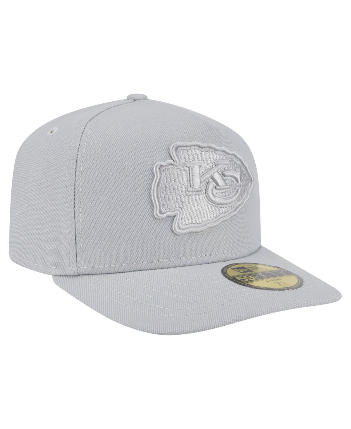 Shop New Era Men's Gray Kansas City Chiefs Color Pack 59fifty Fitted Hat