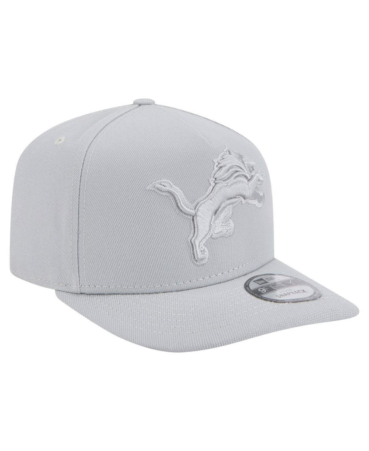 NEW ERA MEN'S GRAY DETROIT LIONS COLOR PACK 9FIFTY SNAPBACK HAT 
