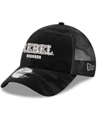 Men's Black Kyle Busch Rebel Bourbon 9FORTY Trucker Adjustable Hat