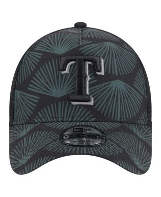 Men's Black Texas Rangers 9FORTY A-Frame Trucker Adjustable Hat