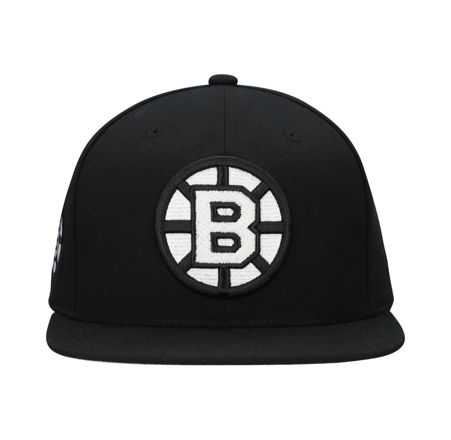 Men's Black Boston Bruins Team Snapback Hat