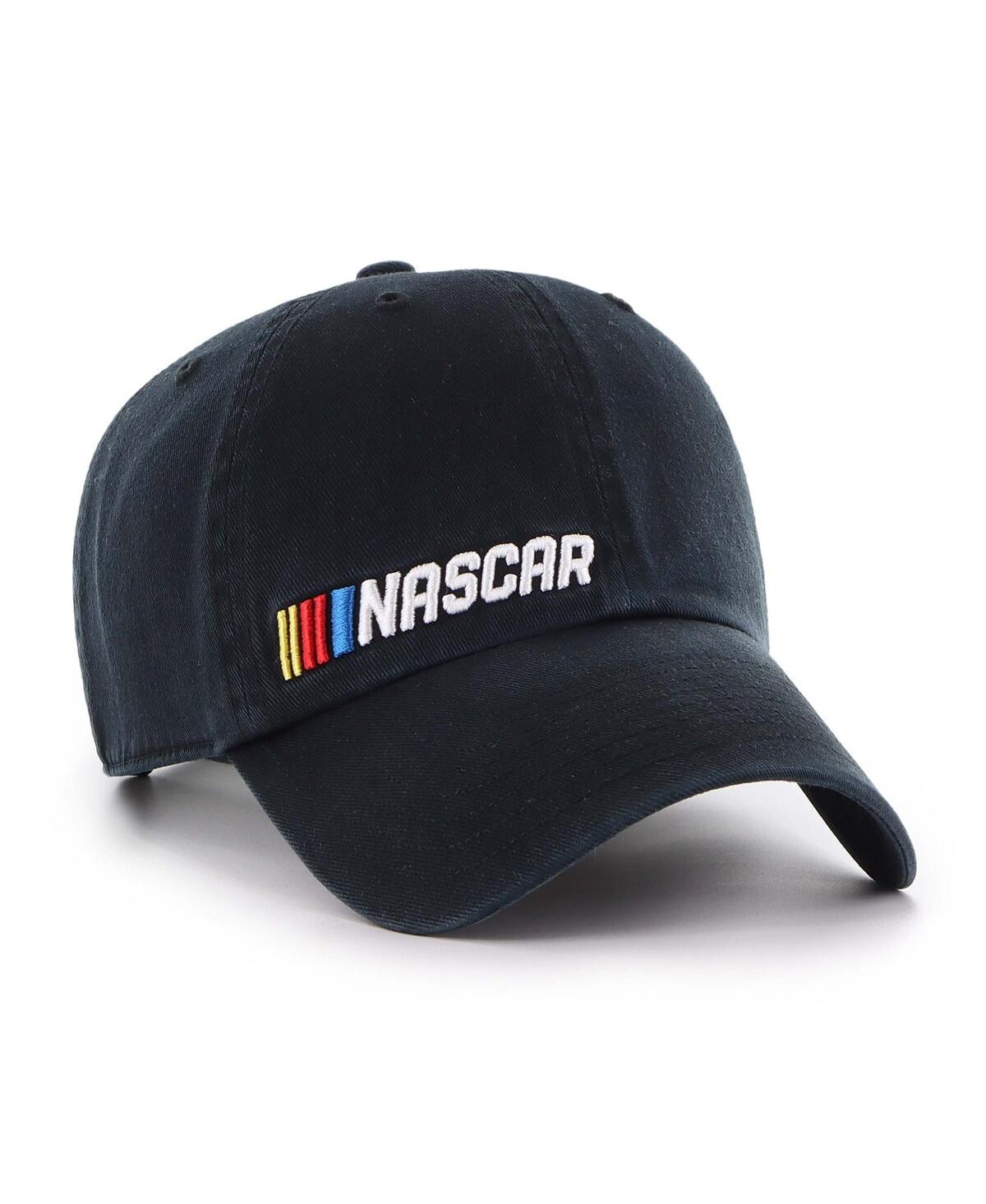 47 Brand Men's Black Nascar Low Down Script Clean Up Adjustable Hat In Black
