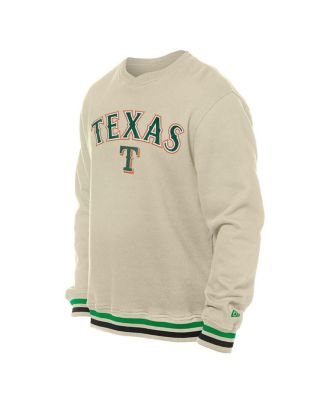 Men's Cream Texas Rangers St. Patrick's Day Twill Pullover Sweatshirt