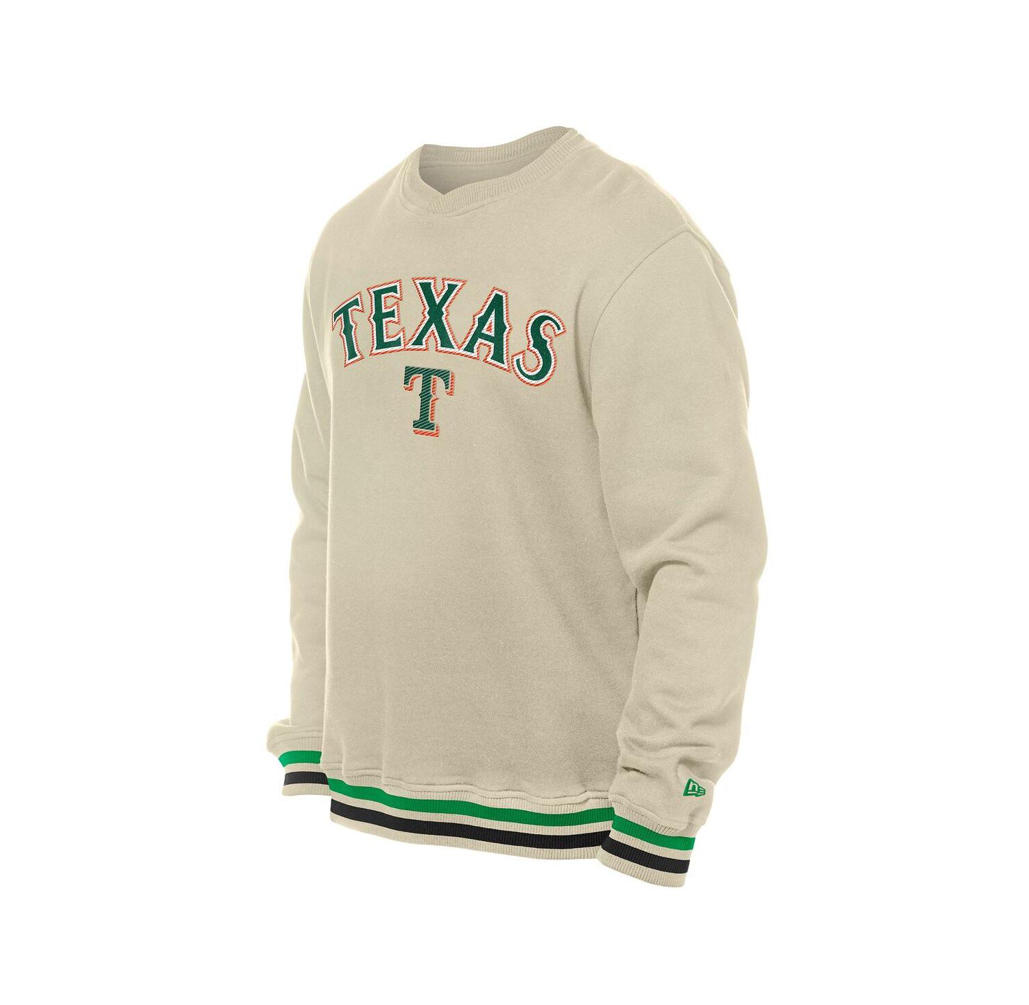 Men's Cream Texas Rangers St. Patrick's Day Twill Pullover Sweatshirt